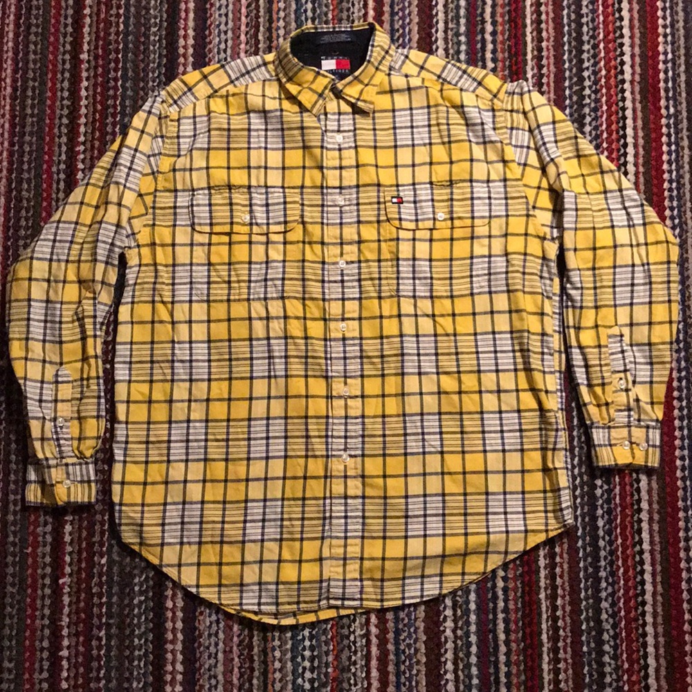 🔥🚧Vintage Tommy Hilfiger Plaid Button Down 🚧🔥